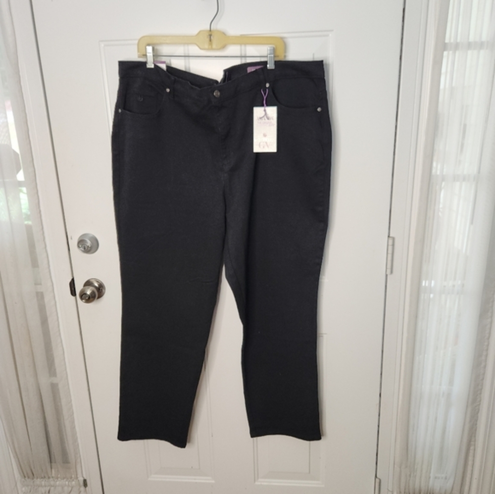 NWT Gloria Vanderbilt AMANDA Slimming Black Jeans Plus Size 22W‎